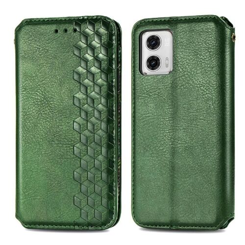 Étui Pour Motorola Moto G73 Affaires Exquises Étui En Cuir Couverture Rabattable Fonction Portefeuille Conception De Mode - Vert