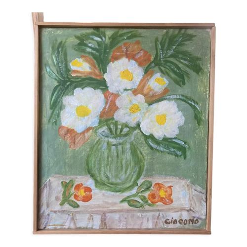 Bouquet de fleurs peint par un dnomm Giacomo multicolore