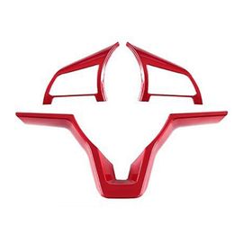 Couverture De Volant De Voiture À Paillettes, Garniture De Cadre Pour Nissan Rogue Altima Sentra Kick Leaf Versa, Accessoires D'intérieur, Rouge
