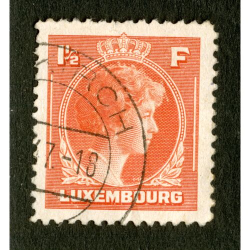 Timbre Oblitéré Luxembourg, 1 1/2f