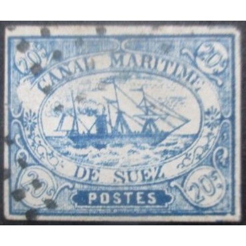 Egypte Canal De Suez N°3 Oblitéré Cote 600 Euros