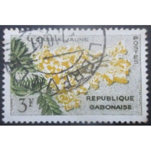 Gabon N°156 Fleurs Oblitéré