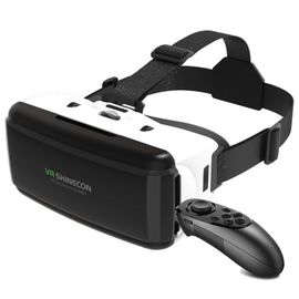 BoîTe de Lunettes 3D RéAlité Virtuelle VR StéRéO pour Casque en Carton IOS Android (G06 + Manette )