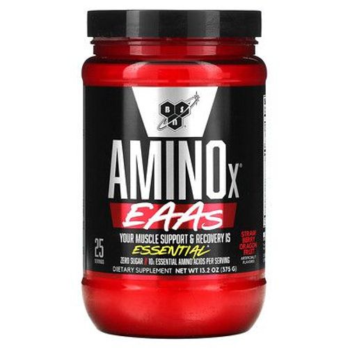 Bsn Aminox, Eaa, Soutien Et Récupération Musculaires, Fraise Et Fruit Du Dragon, 375 G 
