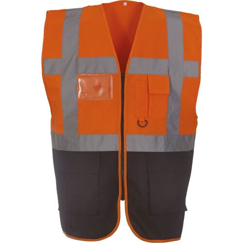 Gilet multifonction haute visibilité Yoko Orange / Noir L