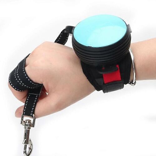 Evago Laisse De Marche Pour Animaux De Compagnie Avec Poignée Antidérapante Laisse Réfléchissante En Nylon Pour Animaux De Compagnie, Corde De Traction De Poignet Avec Lumière Idéale, Adaptée À La Randonnée, Pour Petite Laire Moyenne-Bleu-Taille Gratuite