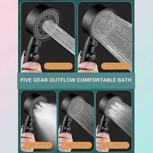 Pomme de douche portative haute pression avec sortie en silicone Douche autonettoyante