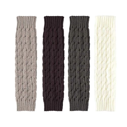 4paires Femmes Extensible Pour Hiver Jambe Chaud Tricoter Crochet Extérieur Longues Bottes Chaussettes