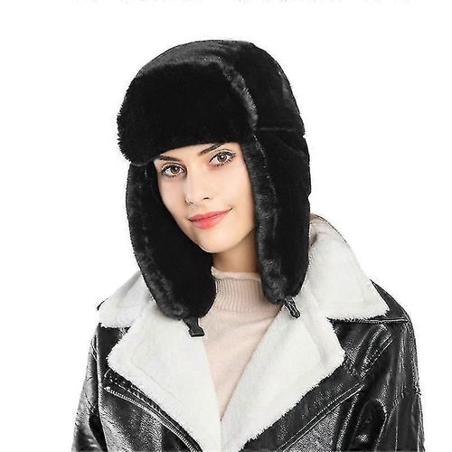 Chapeau Russe Ushanka Trapper Chapeau De Fourrure Russe Pour Hommes Et Femmes Chapeaux D'hiver-Adulte-Couleur 2-Femelle