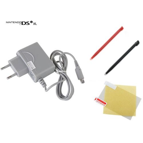 Chargeur Secteur Pour Nintendo Dsi Xl + 2 Stylet Dsi Xl + Protection Écran Dsixl- Straße Game