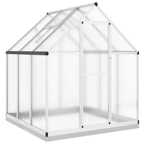 Serre Tente Abri Plante Fleur Légumes Avec Cadre De Base Argenté 169 X 169 X 202 Cm Aluminium Argent Helloshop26 02_0044519
