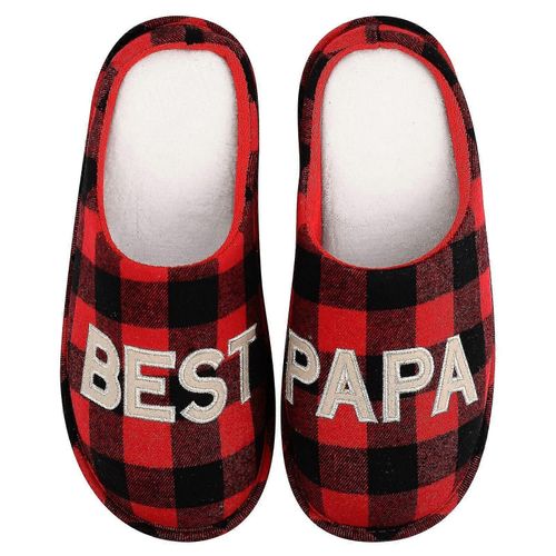 Pantoufles En Coton Chaud Automne Hiver Unisexe Plat Doux Et Confortable Pantoufles Moelleuses Femmes Maison Mute Chambre Chaussures Meilleur Papa-Adulte-43-44 10,2-10,4 Pouces-Unisexe