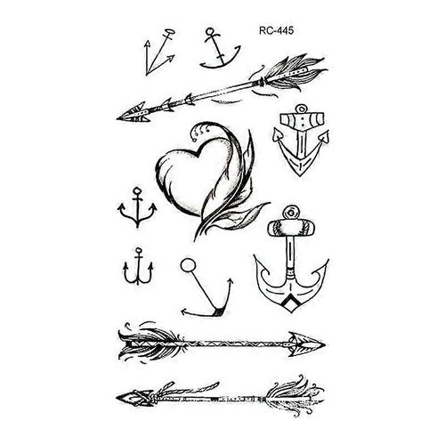 Autocollant de tatouage temporaire pour hommes et femmes, imperméable, amovible, en eau, pour Art corporel-Rc445