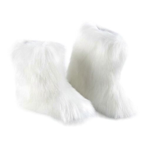Bottes En Fausse Fourrure Pour Femmes, Bout Rond, En Daim, Confortables, Chaudes, Courtes, Plates, Mi-Mollet, Pour L'extérieur Et L'intérieur-Couleur 1-Adulte-Taille 41-Mâle