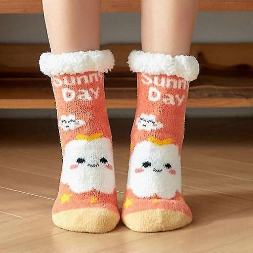 Chaussettes de noël en coton pour femmes, chaussettes d'hiver épaisses, chaudes, mignonnes, cadeau drôle pour fille kawaii, chaussettes de sommeil pour la maison, nouveau-Style 10-enfants-Eu32-35-femme