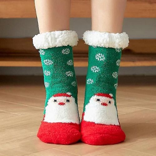 Chaussettes de noël en coton pour femmes, chaussettes d'hiver épaisses, chaudes, mignonnes, cadeau drôle pour fille kawaii, chaussettes de sommeil pour la maison, nouveau-Style 7-enfants-Eu32-35-femme