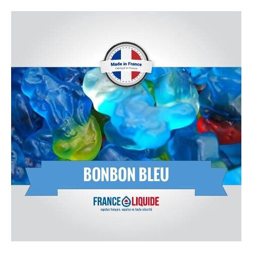 E-liquide arôme bonbon bleu 17MG 10ml 70% PG / 30% VG fabriqué en France