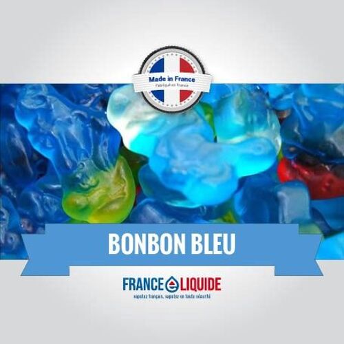 E-liquide arôme bonbon bleu 11MG 10ml 70% PG / 30% VG fabriqué en France