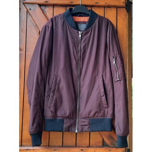 Blouson Homme Bomber, Bordeaux, Zara, Taille S