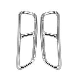 Rear Double Échappement Silencieux Queue Décor Pipe Embout Couverture Pour A6 C7 2012 2013 2014 2015 2016 2017 2018
