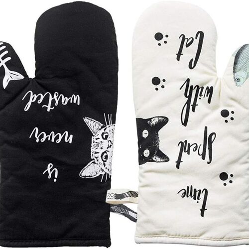 Gants De Four, Gants De Cuisson Au Four, Gants De Cuisson En Pur Coton, Chats