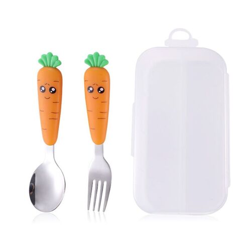 Vaisselle Enfant En Forme De Carotte, Cuillères, Fourchettes,