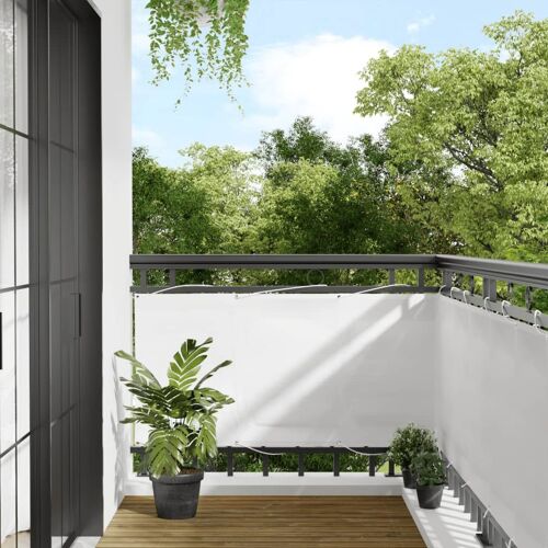 Vidaxl Écran De Balcon Blanc 75x1000 Cm 100% Polyester Oxford