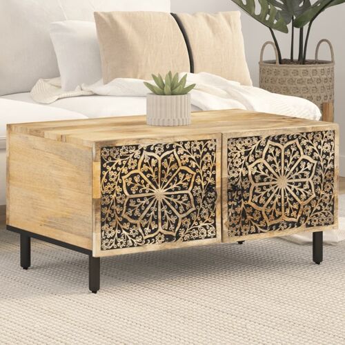 Vidaxl Table Basse 80x50x40 Cm Bois De Manguier Massif
