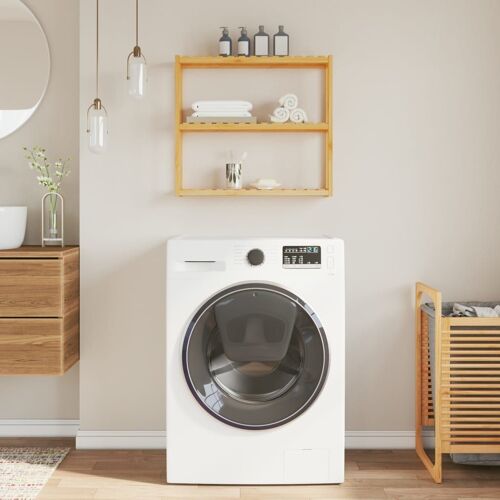 vidaXL Étagère de salle de bain à 3 niveaux murale 60x15x54 cm bambou