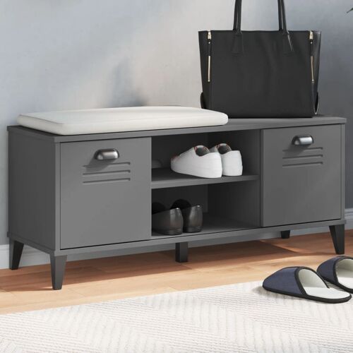 vidaXL Banc à chaussures VIKEN 106x35x45 cm bois massif de pin