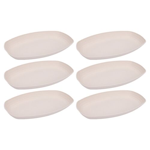 Assiette Snack, Assiette, 6 Grandes Assiettes En Plastique, Plateau De Fête,