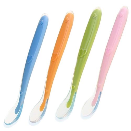 Cuillère Bébé En Silicone, Cuillère Bébé 4 Cuillères, Cuillère En Silicone Bébé Douce, Goodnice