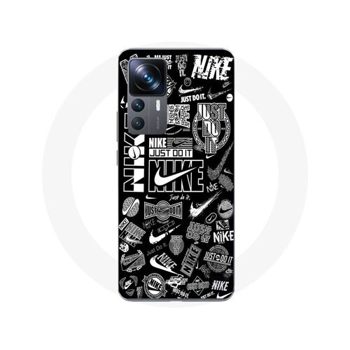 Coque Xiaomi 12t Nike Air Logo Graffiti Noir Et Blanc