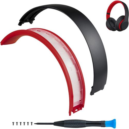 Bandeau Headband de Rechange pour Beats Studio 2 & Studio 3 Wired &Wireless Headphones Casque(Studio 3-Noir et Rouge)
