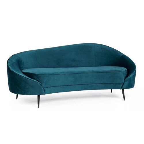 CANAPÉ LUXE EN VELOURS BLEU PROFOND
