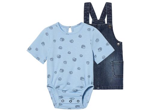 lupilu® Ensemble bébé (bleu foncé/bleu clair)