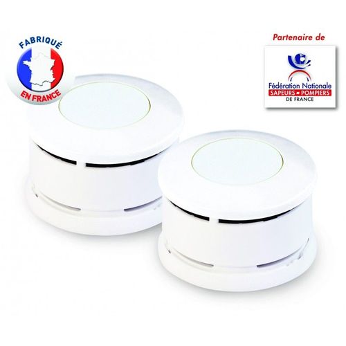 Lot de 2 Détecteurs de Fumée certifiés NF Lifebox Serenity 5 Fabriqué en France