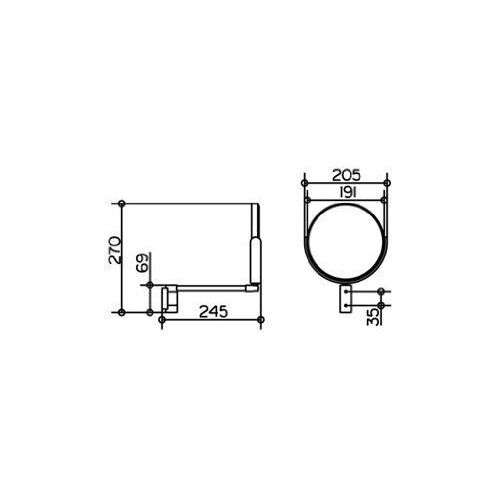 Miroir Grossissant Plan D : 190 Mm, Non Lumineux Chromé Keuco 