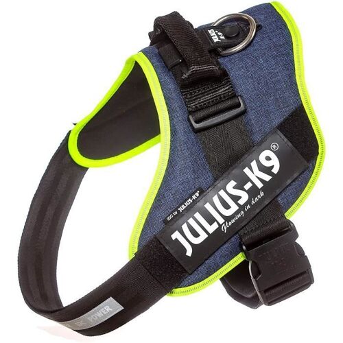 Harnais Pour Chien Idc Power Jeans Denim/Jaune Fluo Large - Julius K9®