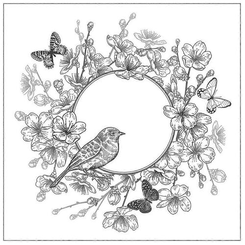 Garland Bird Transparent Silicone Stamp Birthday Wedding Card Making Supplies