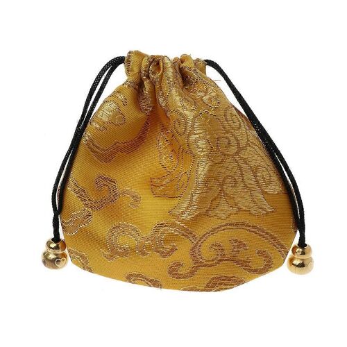 Soie Brodé Bijoux Sac Organisateur Sac Cadeau Panier Cordon De Serrage Coin Pouch