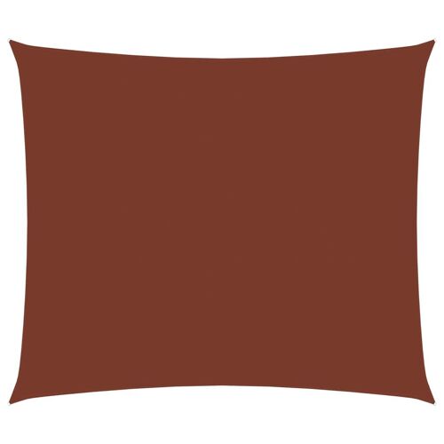 Voile Parasol Tissu Oxford Rectangulaire 3,5 X 4,5 M Terre Cuite Helloshop26 02_0009955