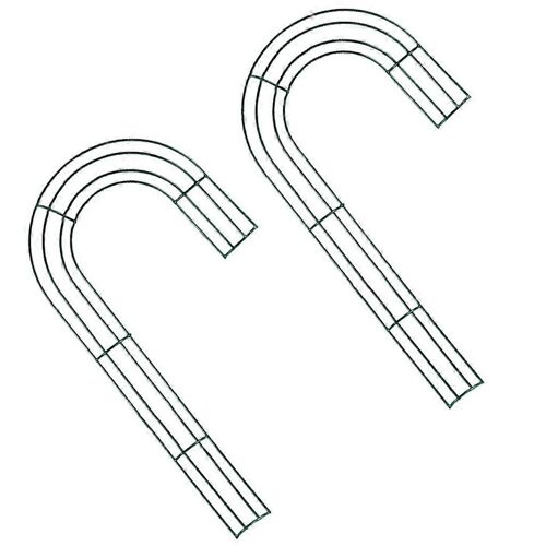 Paquet De 2 Canne À Sucre En Forme De Fil De Couronne Cadre 12 Pouces Cadres De Couronne De Fleurs De Noël Pour Noël Nouvel An Saint-Valentin Fête Bricolage Décoration Jardinage Sup