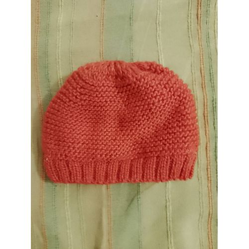 Bonnet Rouge Doublé M Vintage Années 90.