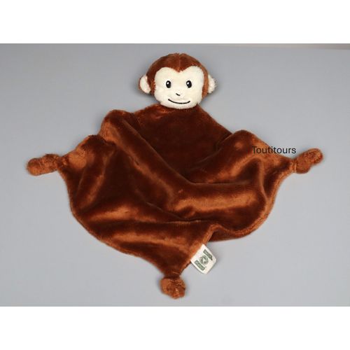 Doudou singe plat marron Nature Planet