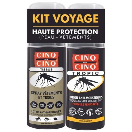 Cinq Sur Cinq Kit Voyage Haute Protection Moustiques 