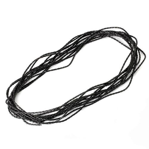 9m En Cuir Noir Tressé Cordon Chaîne 3mm Collier Corde Pour Bijoux