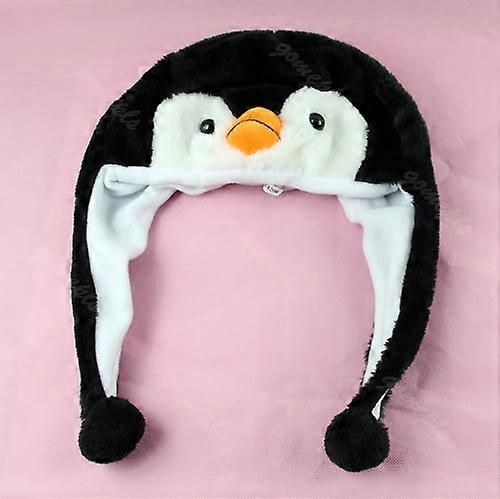 Nouveau Dessin Animé Animal Pingouin Mascotte En Peluche Chaud Plus Chaud Cap Chapeau 1pc