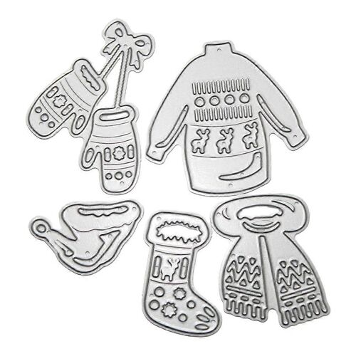 Manteau Foulard Métal Découpe Matrices Pochoir Bricolage Scrapbooking Album Papier Carte Modèle Moule Gaufrage Décoration