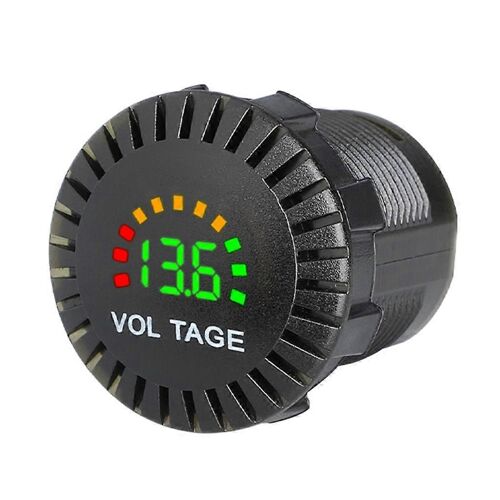 Voltmètre 8V-30V pour moto, voiture, bateau, DC 12V-24V, voltmètre numérique